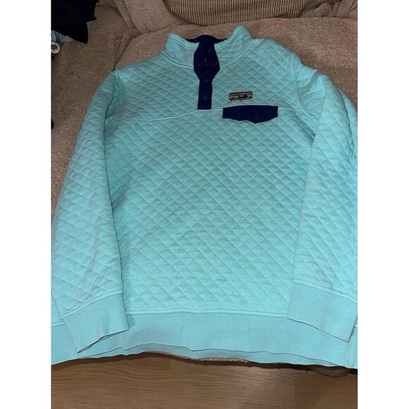 Patagonia quilted baby blue pullover